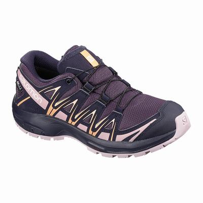 Salomon XA PRO 3D CLIMASALOMON™ WATERPROOF - Lasten Polkujuoksukengät - Violetit/Sininen